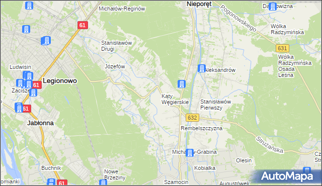 mapa Kąty Węgierskie, Kąty Węgierskie na mapie Targeo