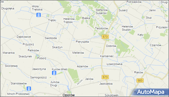 mapa Kaźmierków, Kaźmierków na mapie Targeo