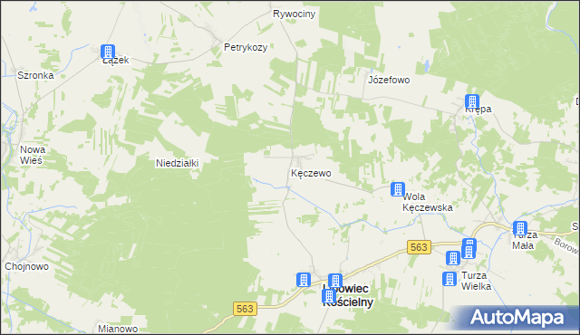 mapa Kęczewo, Kęczewo na mapie Targeo