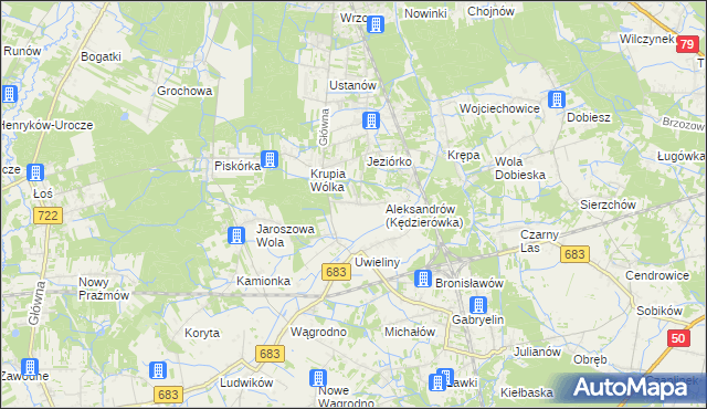 mapa Kędzierówka, Kędzierówka na mapie Targeo