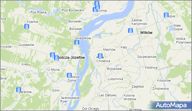 mapa Kępa Chotecka, Kępa Chotecka na mapie Targeo