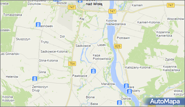 mapa Kępa Piotrowińska, Kępa Piotrowińska na mapie Targeo