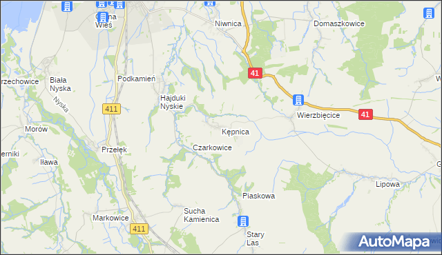 mapa Kępnica, Kępnica na mapie Targeo