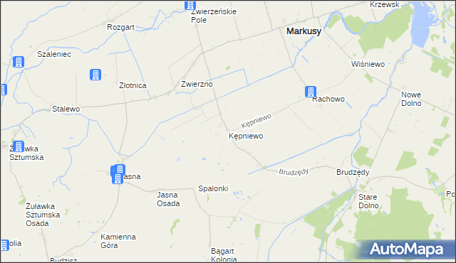 mapa Kępniewo, Kępniewo na mapie Targeo