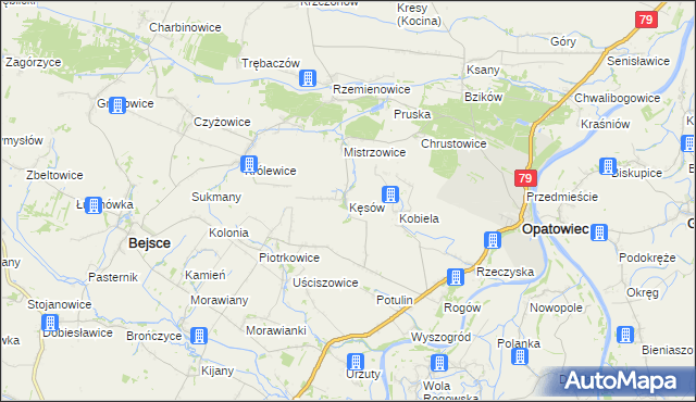 mapa Kęsów, Kęsów na mapie Targeo