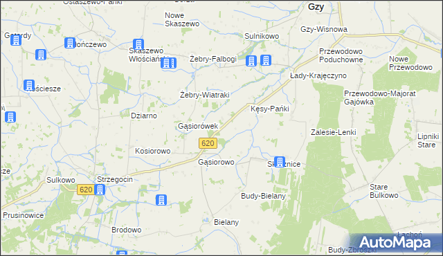 mapa Kęsy-Wypychy, Kęsy-Wypychy na mapie Targeo