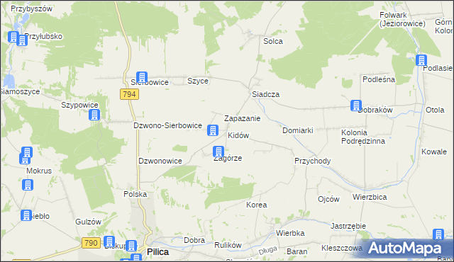 mapa Kidów, Kidów na mapie Targeo