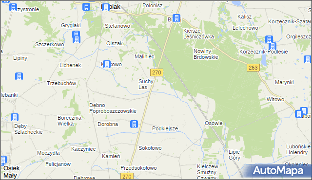 mapa Kiejsze, Kiejsze na mapie Targeo