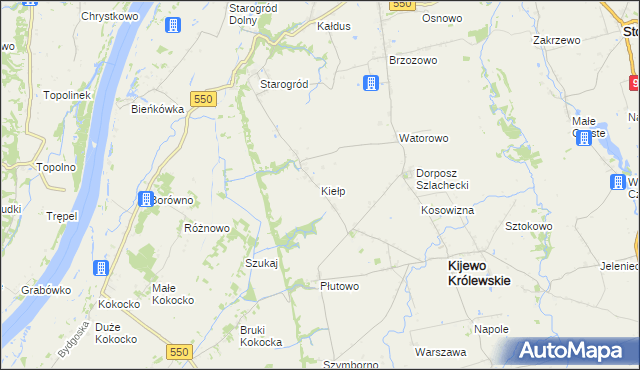 mapa Kiełp, Kiełp na mapie Targeo