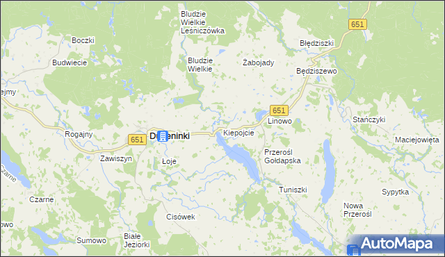 mapa Kiepojcie, Kiepojcie na mapie Targeo