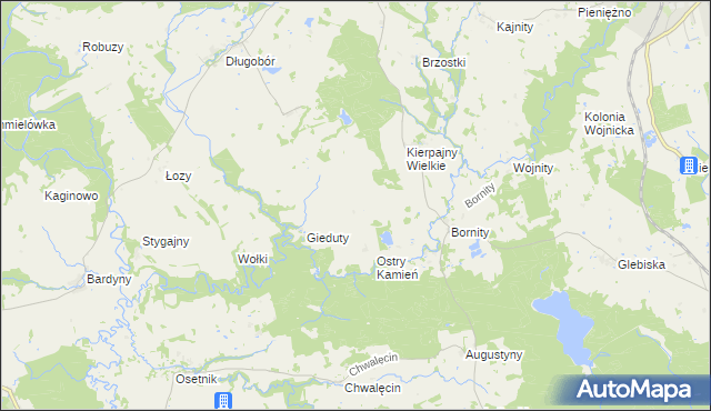 mapa Kierpajny Małe, Kierpajny Małe na mapie Targeo