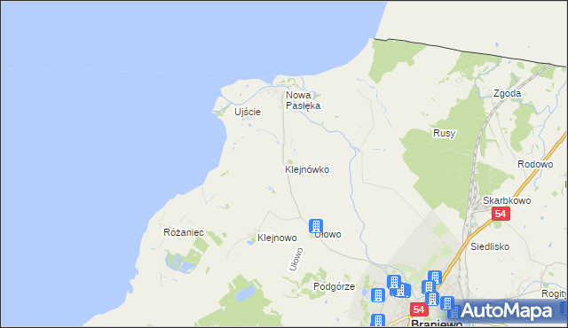 mapa Klejnówko, Klejnówko na mapie Targeo