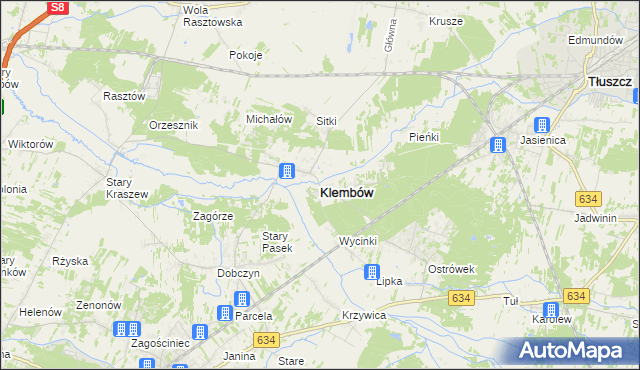 mapa Klembów, Klembów na mapie Targeo