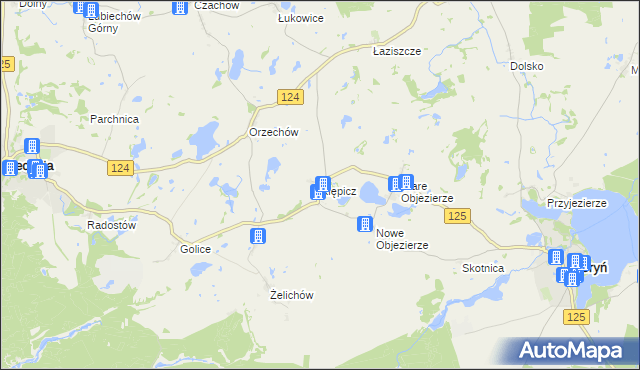 mapa Klępicz, Klępicz na mapie Targeo