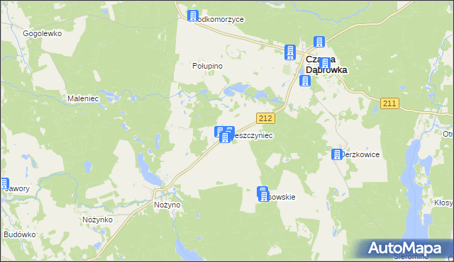 mapa Kleszczyniec, Kleszczyniec na mapie Targeo