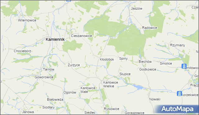 mapa Kłodobok, Kłodobok na mapie Targeo