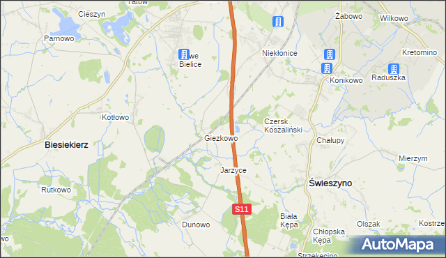 mapa Kłokęcin, Kłokęcin na mapie Targeo