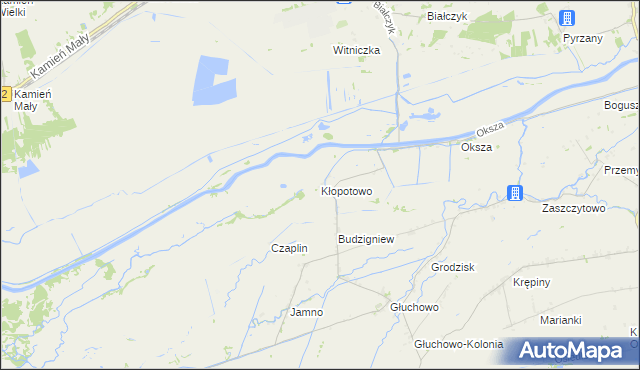 mapa Kłopotowo gmina Witnica, Kłopotowo gmina Witnica na mapie Targeo