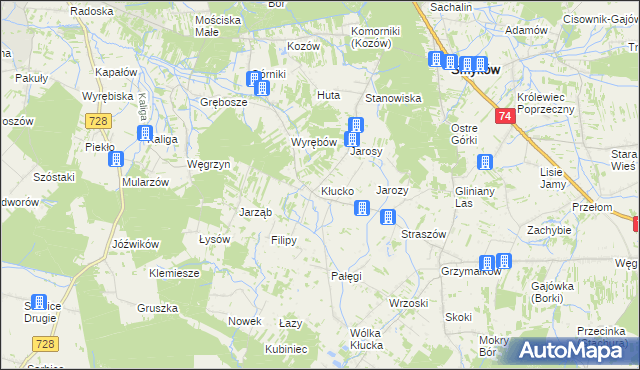 mapa Kłucko, Kłucko na mapie Targeo