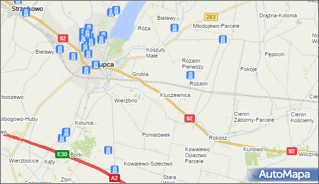 mapa Kluczewnica, Kluczewnica na mapie Targeo