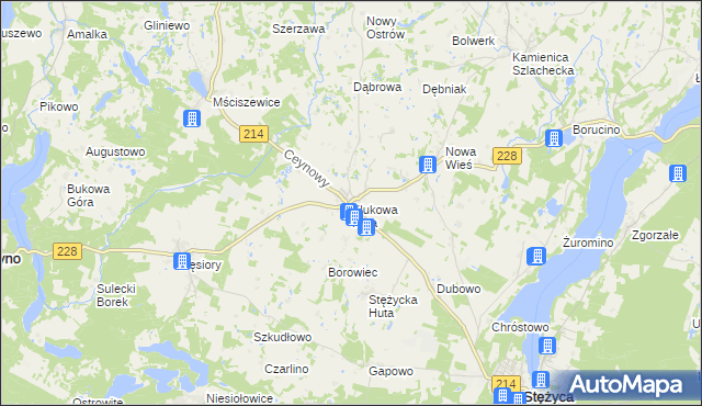 mapa Klukowa Huta, Klukowa Huta na mapie Targeo