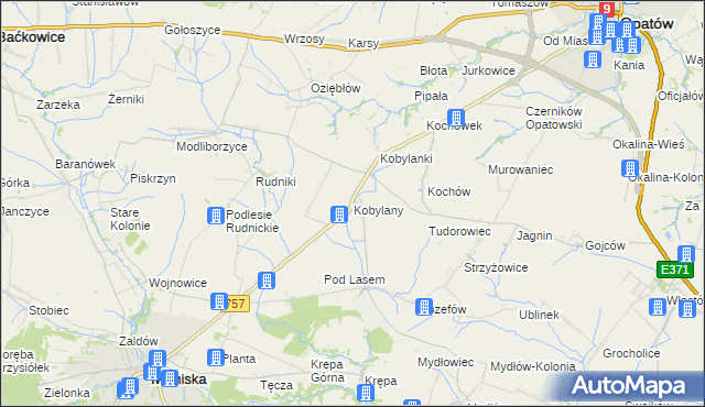 mapa Kobylany gmina Opatów, Kobylany gmina Opatów na mapie Targeo