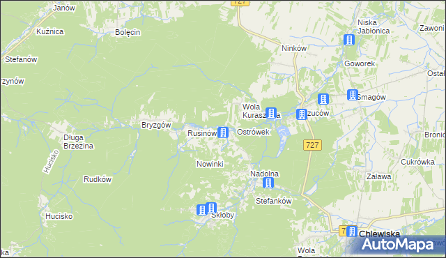 mapa Kochanów gmina Borkowice, Kochanów gmina Borkowice na mapie Targeo