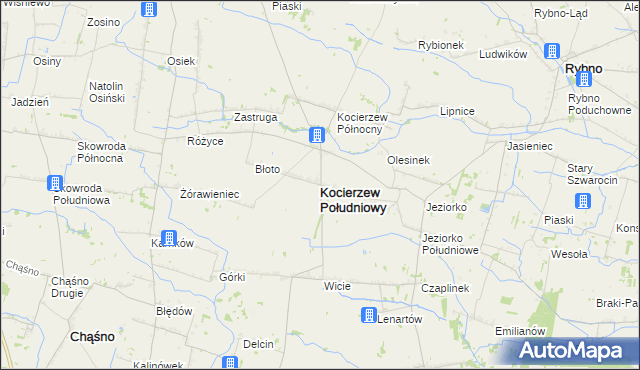 mapa Kocierzew Południowy, Kocierzew Południowy na mapie Targeo