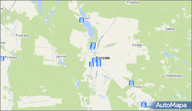 mapa Koczała, Koczała na mapie Targeo