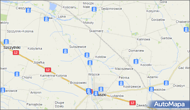 mapa Kołdów, Kołdów na mapie Targeo