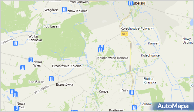 mapa Kolechowice-Kolonia, Kolechowice-Kolonia na mapie Targeo