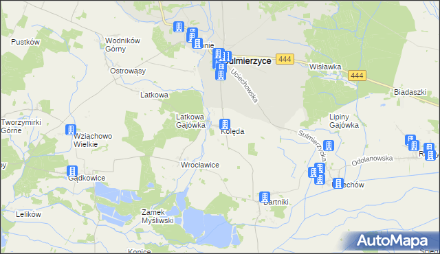 mapa Kolęda, Kolęda na mapie Targeo