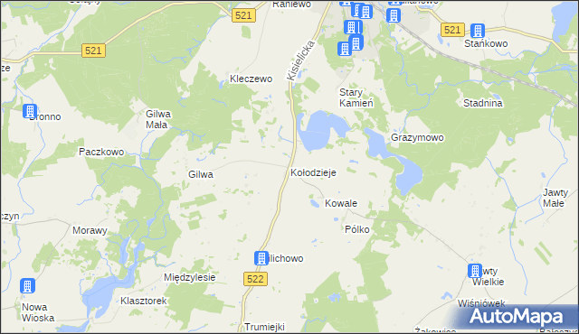 mapa Kołodzieje gmina Prabuty, Kołodzieje gmina Prabuty na mapie Targeo