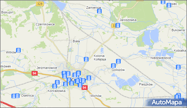 mapa Kolonia Kołłątaja, Kolonia Kołłątaja na mapie Targeo