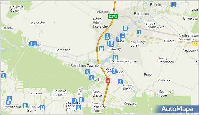 mapa Kolonia Seredzice, Kolonia Seredzice na mapie Targeo