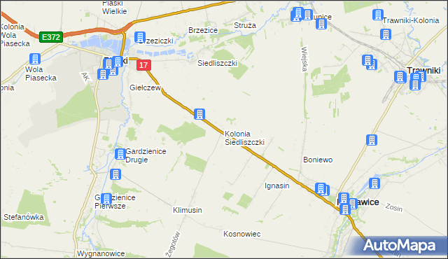 mapa Kolonia Siedliszczki, Kolonia Siedliszczki na mapie Targeo
