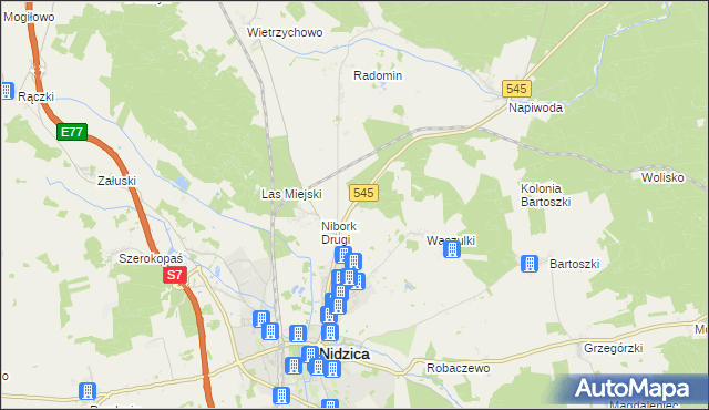 mapa Kolonia Waszulki, Kolonia Waszulki na mapie Targeo