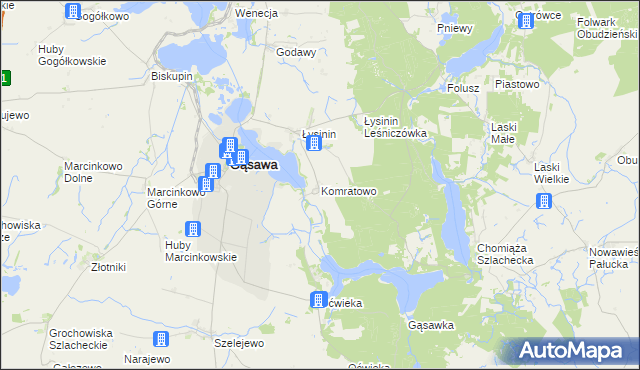 mapa Komratowo, Komratowo na mapie Targeo