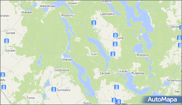 mapa Koń gmina Zbiczno, Koń gmina Zbiczno na mapie Targeo