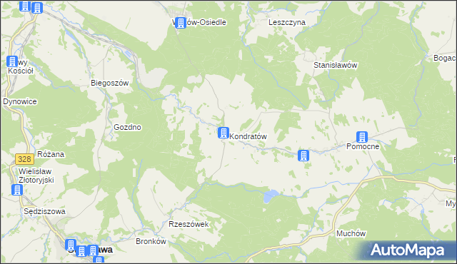 mapa Kondratów, Kondratów na mapie Targeo