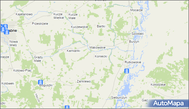mapa Koniecki, Koniecki na mapie Targeo