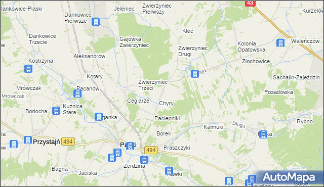 mapa Konieczki gmina Panki, Konieczki gmina Panki na mapie Targeo