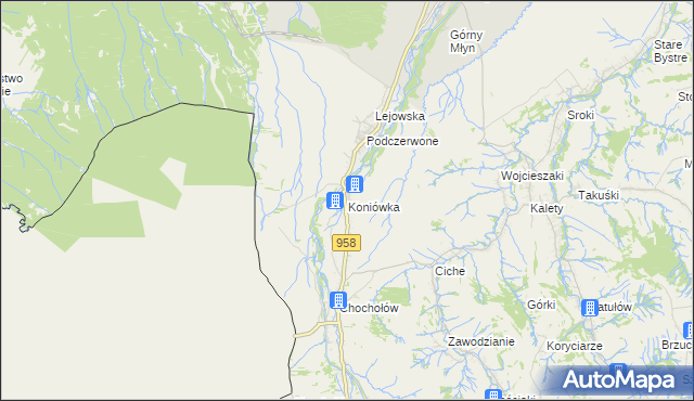 mapa Koniówka, Koniówka na mapie Targeo