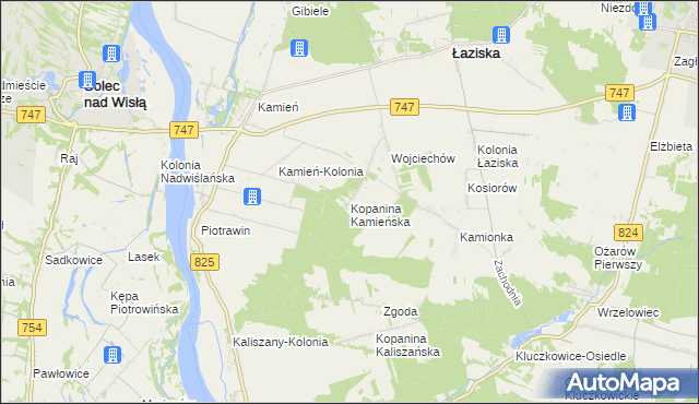 mapa Kopanina Kamieńska, Kopanina Kamieńska na mapie Targeo