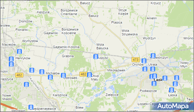 mapa Kopyść, Kopyść na mapie Targeo