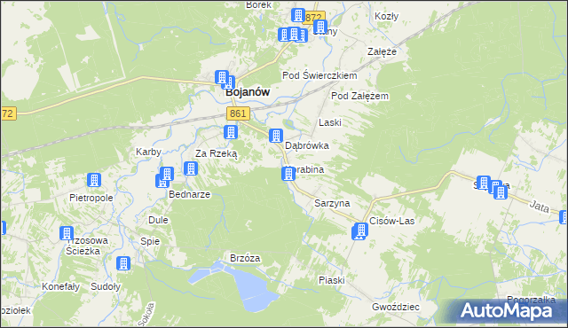 mapa Korabina, Korabina na mapie Targeo