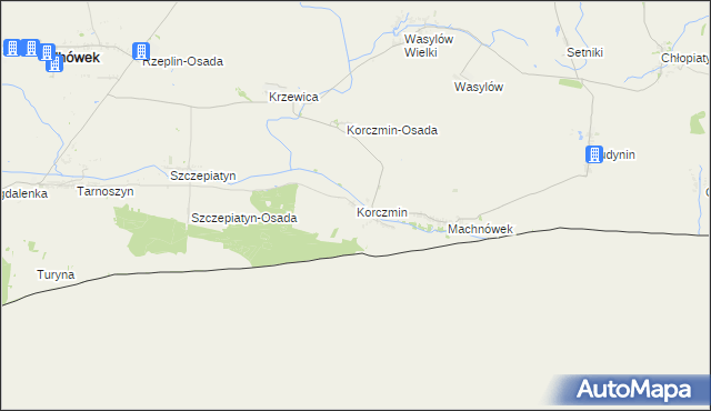 mapa Korczmin, Korczmin na mapie Targeo