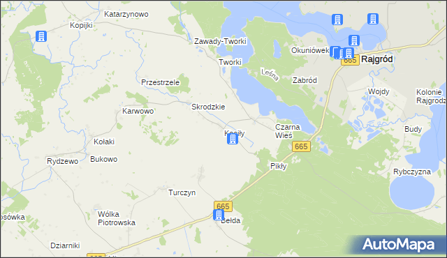 mapa Kosiły, Kosiły na mapie Targeo