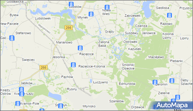 mapa Koszary gmina Sompolno, Koszary gmina Sompolno na mapie Targeo