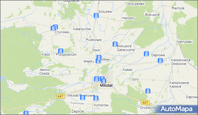 mapa Kotłów, Kotłów na mapie Targeo